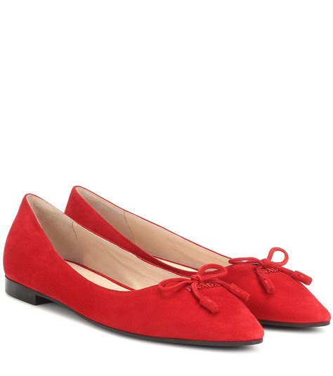 ballerina prada|prada suede ballet flats.